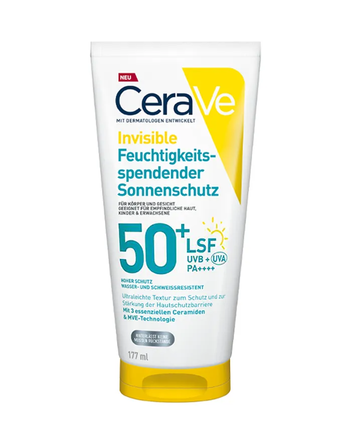 CeraVe Invisible Feuchtigkeitsspendender Sonnenschutz LSF 50+